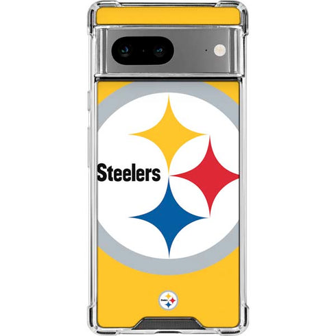 NFL Pittsburgh Steelers Large Logo Google Pixel 7a Clear Case